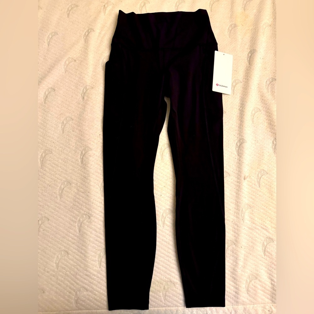 Lululemon Align High Rise Pants 25” with pockets - black - size 6